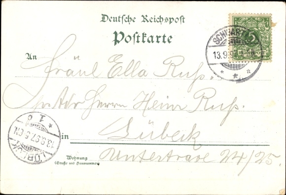 Chromo-Litho Bad Schwartau in Ostholstein, Pariner Berg, inn, lookout tower