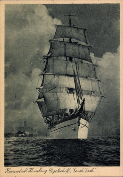 Ak Hamburg, Blick auf das Segelschulschiff Gorch Fock