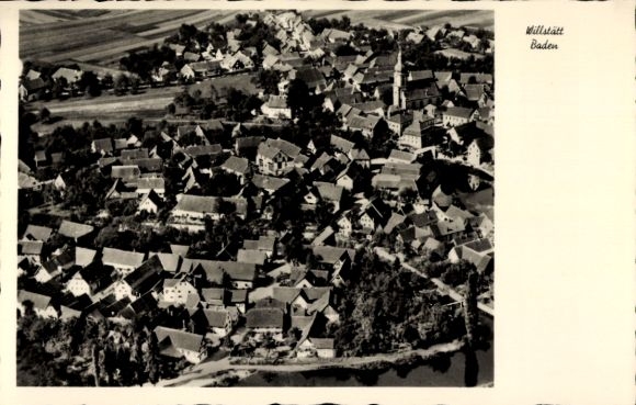 Postcard Willstätt in Baden, aerial photograph