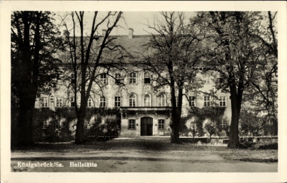 Picture of Königsbrück in Upper Lusatia, sanatorium, historic buildings, trees in the foreground, separate...