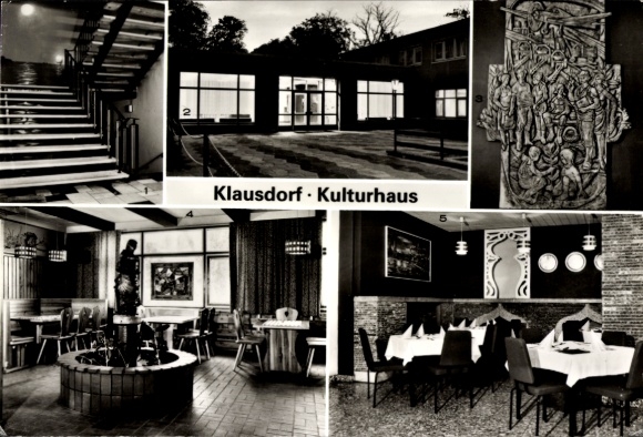 Postcard Klausdorf in Vorpommern, cultural centre, farmhouse parlour, fireplace corner