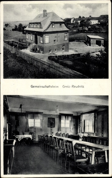 Postcard Reudnitz Mohlsdorf Teichwolframsdorf in Thuringia, community home