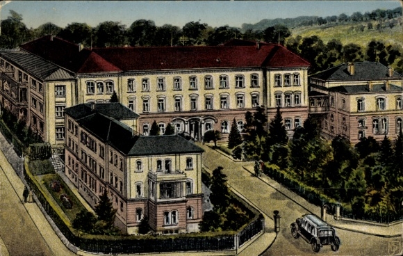 Postcard Tübingen am Neckar, Surgical University Clinic