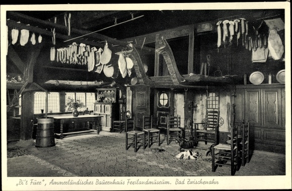 Postcard Bad Zwischenahn in Lower Saxony, Bi&#39;t Füer, Ammerland farmhouse, open-air museum