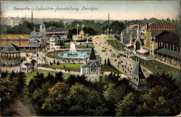 Ak Zwickau in Saksen, commerciële en industriële tentoonstelling