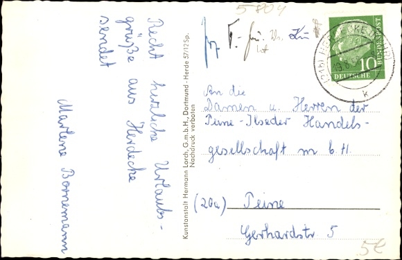 Postcard Herdecke an der Ruhr, viaduct, town hall, fountain