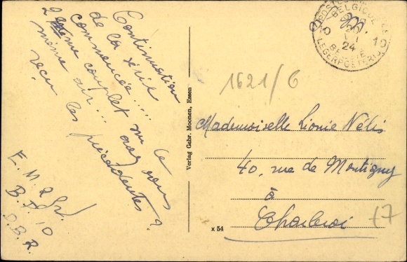 Postcard Sterkrade Oberhausen in the Ruhr area, Finanzstrasse