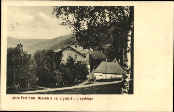 Postcard Bärenfels Altenberg in the Ore Mountains, old forester&#39;s house