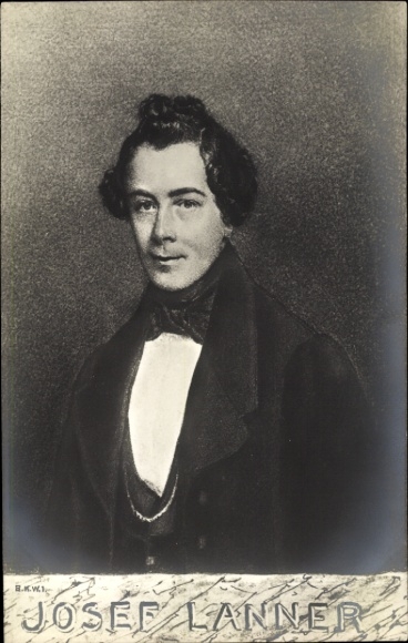 Postcard composer Joseph Lanner, portrait