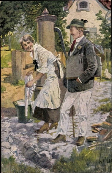 Künstler Ak Leiter, Hans, Ein Schwerenöter