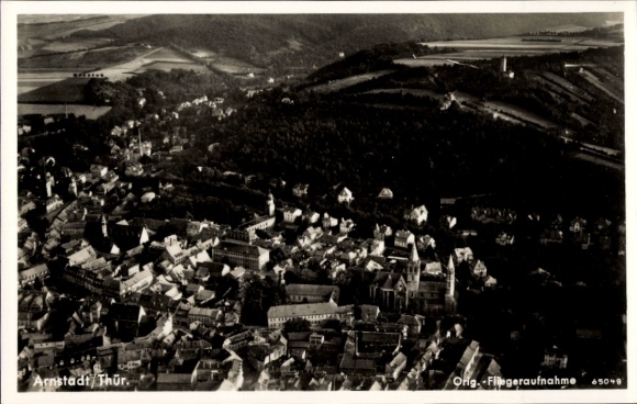 Ak Arnstadt in Thüringen, Fliegeraufnahme