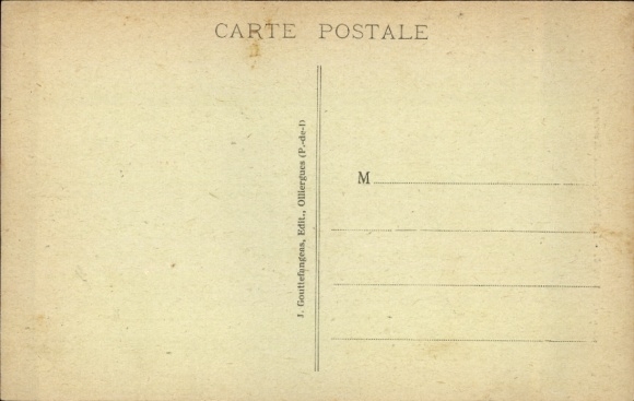 Postcard Auvergne, dancers in traditional costumes