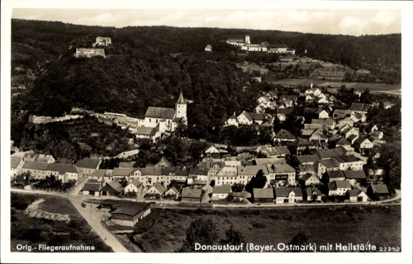 Postcard Donaustauf in the Upper Palatinate, sanatorium, aerial photograph