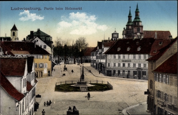 Ak Ludwigsburg in Baden Württemberg, Holzmarkt