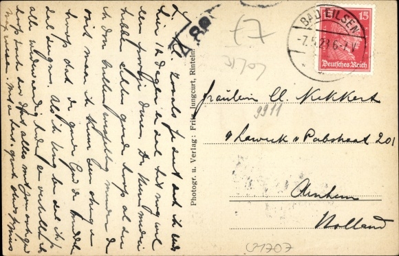 Postcard Bad Eilsen in the district of Schaumburg, view of the Villa Barkhausen