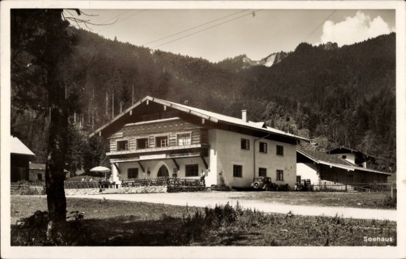 Postcard Ruhpolding in Upper Bavaria, Gasthaus Seehaus
