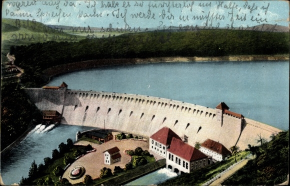 PC Hemfurth Edersee Edertal Hessen, Edertalsperre, bird&#39;s eye view