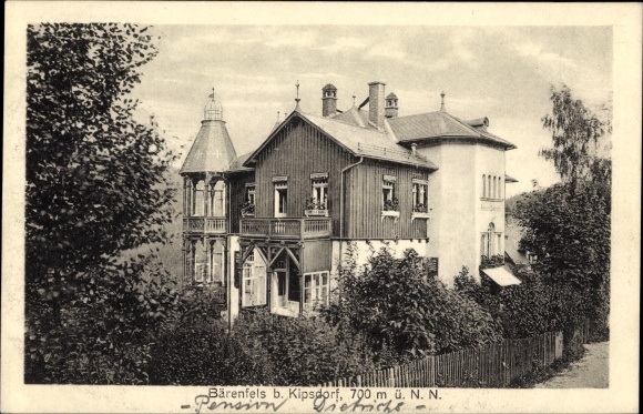 Postcard Bärenfels Altenberg in the Ore Mountains, Pension Dietrichs