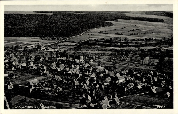 Postcard Gottenheim im Breisgau, aerial photograph