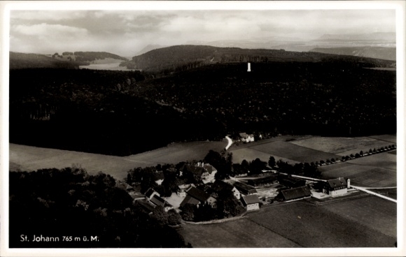 Postcard St. Johann Swabian Alb Württemberg, aerial photograph
