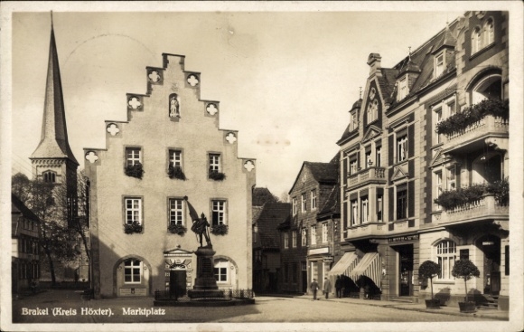 Ak Brakel in Westfalen, Marktplatz