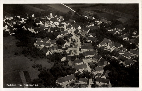 Postcard Bollstadt Amerdingen in Swabia, aerial photograph