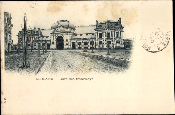 Postcard Le Mans Sarthe, tram stop