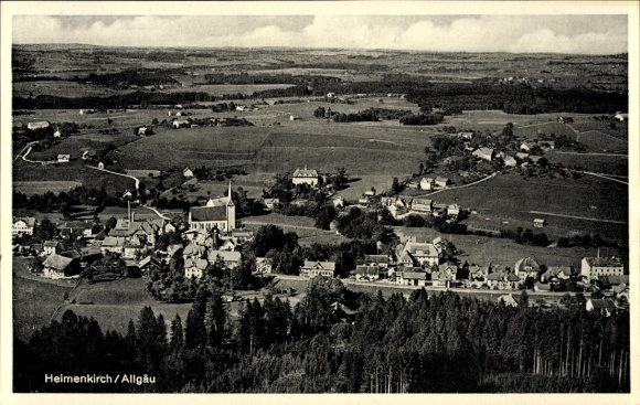Ak Heimenkirch im Allgäu, Fliegeraufnahme