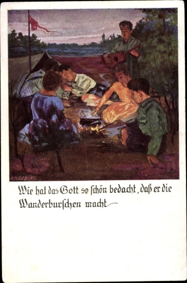 Kunstenaarskaart Amtsberg, Otto, hoe heeft God het zo mooi bedacht, gymnastiek, DT