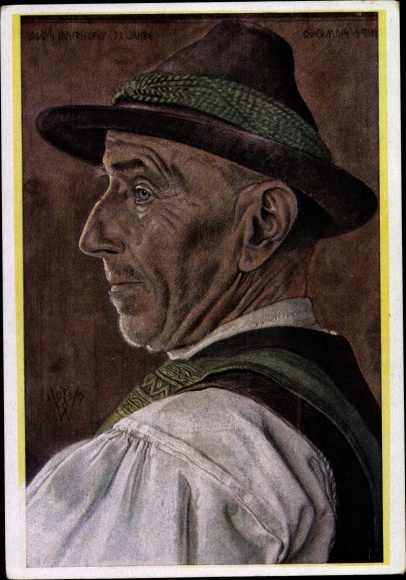 Artist PC Willrich, W., Tyrolean old farmer, Alois Innerhofer, German blood nobility, VDA