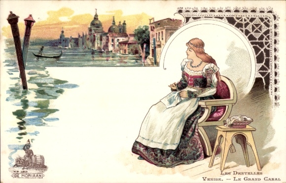 PC Venezia Venice Veneto, Grand Canal, advertising A. Van de Biggelaar & Co.