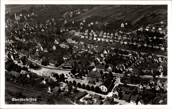 Ak Ebersbach an der Fils, Fliegeraufnahme