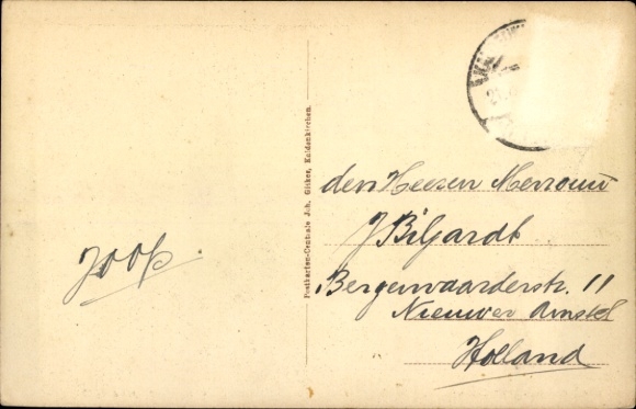 Postcard Kaldenkirchen Nettetal on the Lower Rhine, front, house, BRUCH, people, trees