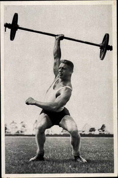 Collection picture Olympia 1936, German weightlifter Obschruf