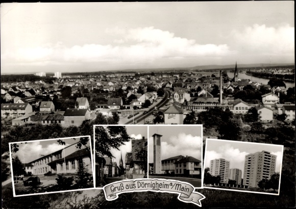Postcard Dörnigheim am Main, general view, skyscrapers