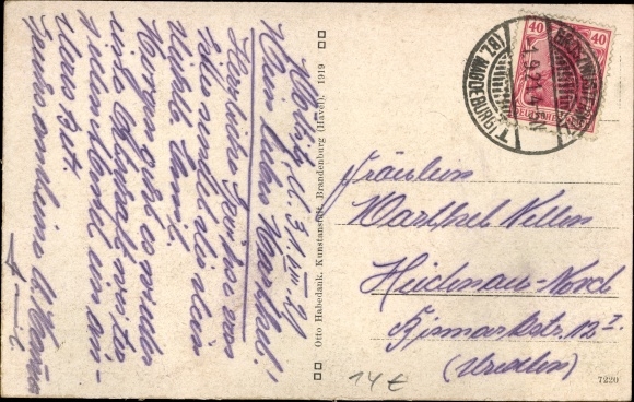 Ansichtkaart Möthlitz im Havelland, kasteel, straatdeel