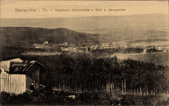 Ak Bad Georgenthal Thüringen, Totenkopf Schutzhütte
