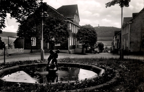 Postcard Bad Berleburg in Westphalia, Youth Hostel, Goetheplatz