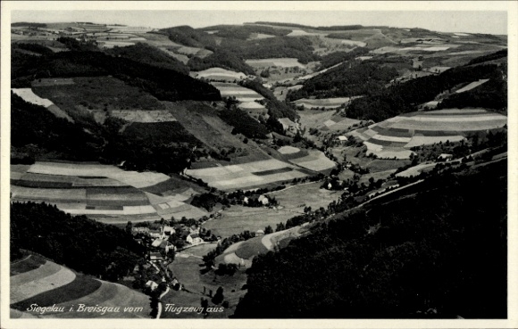 Postcard Siegelau Gutach im Breisgau Black Forest, aerial photograph