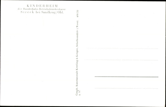 Postcard Streek Sandkrug Hatten in Oldenburg, children&#39;s home
