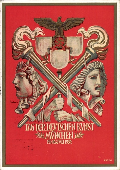Artist Postcard Kaspar, Munich, Day of German Art, 14-16 July 1939