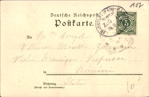 Postcard Karlsruhe in Baden, castle gardens, statue, clouds, historical architecture