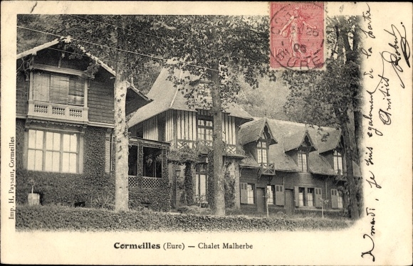 Postcard Cormeilles Eure, Chalet Malherbe
