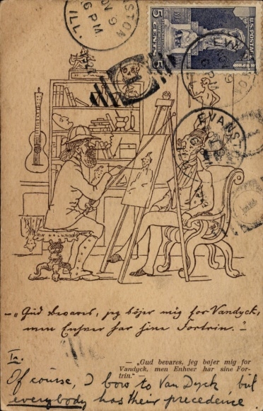 Künstler Ak Jurgensen, Fritz, Maleratelier