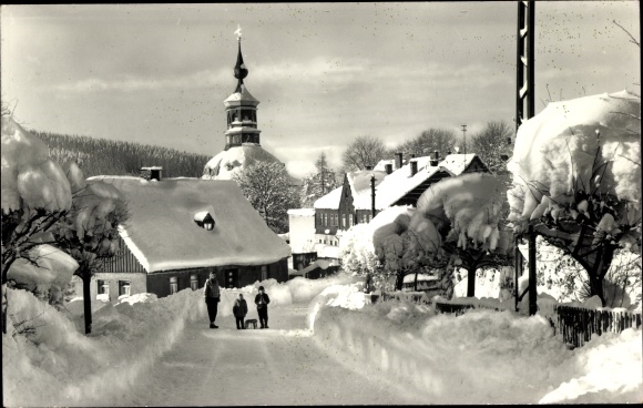 PC Carlsfeld Eibenstock in the Ore Mountains, partial view, winter