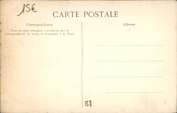 Postcard Pont Aven Finistère, general view of a wedding in Pont Aven