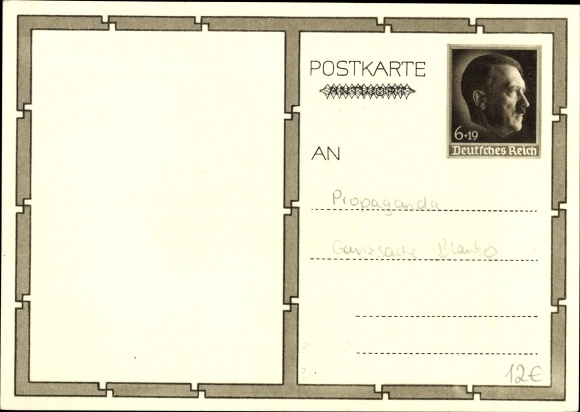 Postal stationery PC leader and Chancellor Adolf Hitler, well-wishers, BDM