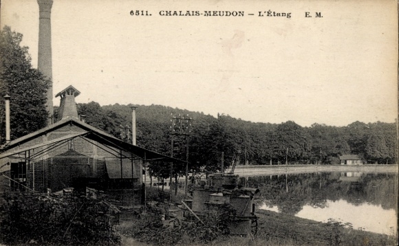 Postcard Chalais Meudon Hauts de Seine, L'Étang