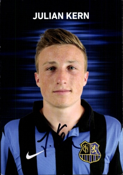 Autograph card footballer Julian Kern, 1. FC Saarbrücken, autograph