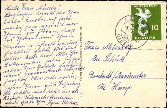 Postcard Dünsen in Oldenburg, forest party, bathing establishment, school camp Alter Postweg
